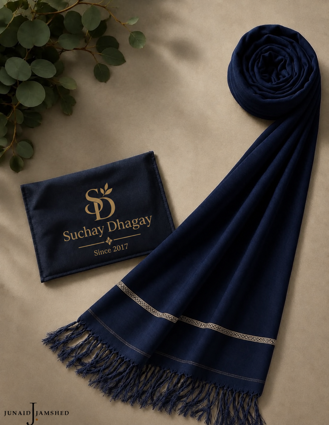 J. Premium Men's Pure Wool Shawl