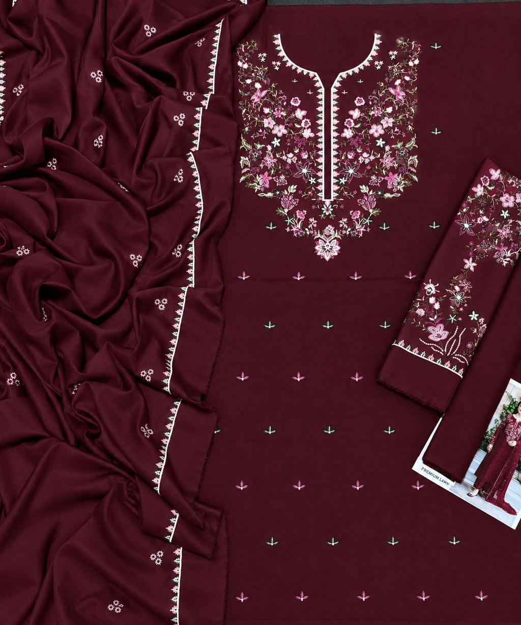 Batik Winter Edition 2027 Dhanak 3-Piece Embroidered Suit