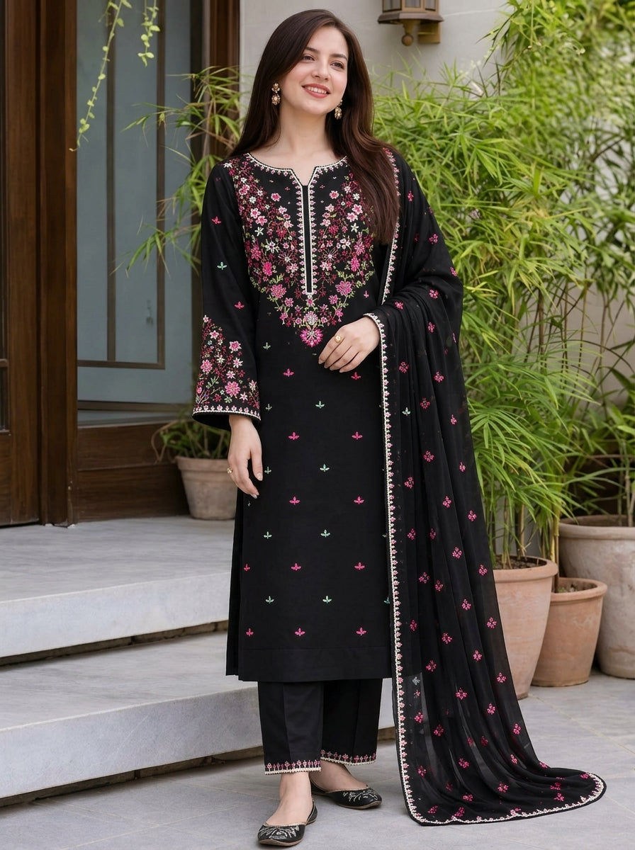 Batik Winter Edition 2027 Dhanak 3-Piece Embroidered Suit
