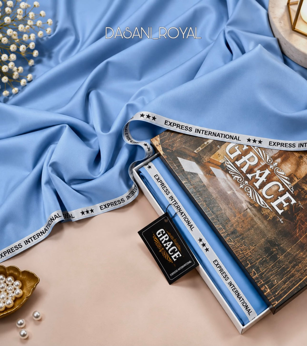 Grace Dasani Royal Men's Unstitched Fabric