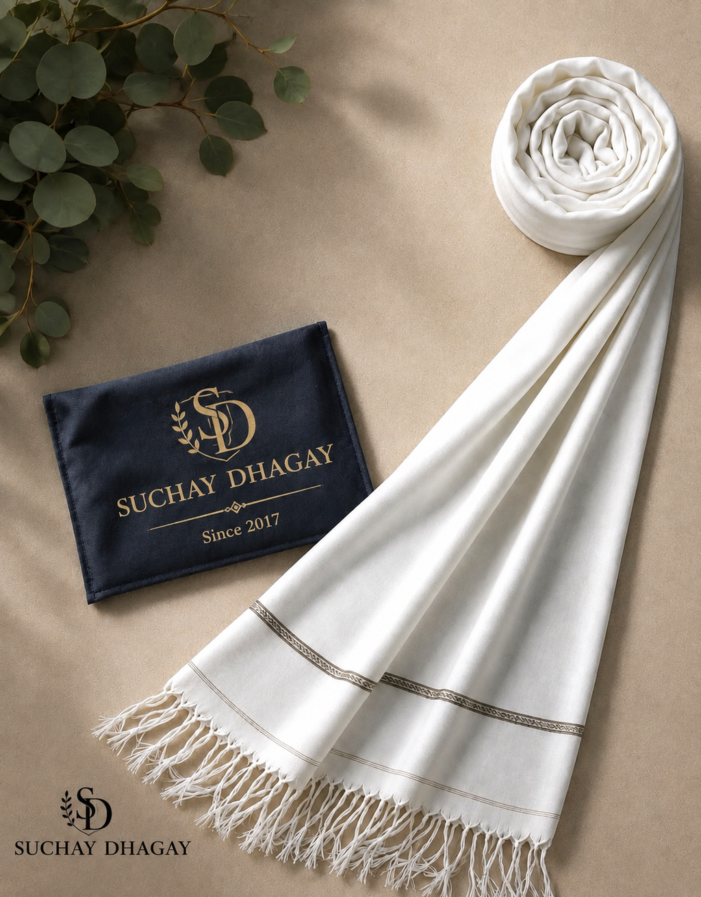 J. Premium Men's Pure Wool Shawl